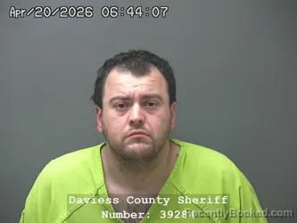 Mugshot of CRAIG MICHAEL SANDERS booked in Daviess County, Indiana on April 19, 2026