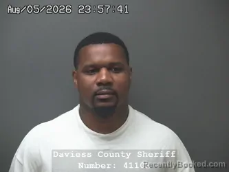 Mugshot of JEFFREY TRAVAR RAWLS booked in Daviess County, Indiana on August 5, 2026