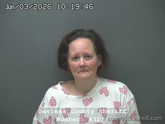 Mugshot of JULIE MARIE DOSS booked in Daviess County, Indiana on June 2, 2026