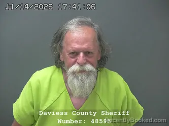 Mugshot of DANIEL RAY OTTO booked in Daviess County, Indiana on July 14, 2026