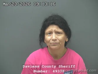 Mugshot of ELSA MADRIGAL booked in Daviess County, Indiana on May 22, 2026