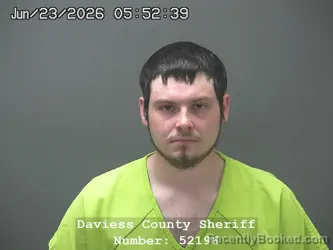 Mugshot of CHASE JOSEPH MALONEY booked in Daviess County, Indiana on June 22, 2026
