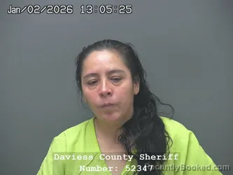 Booking photo from Daviess County, Indiana