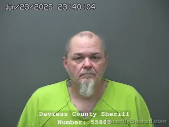 Mugshot of BRIAN JAY BERRY booked in Daviess County, Indiana on June 23, 2026