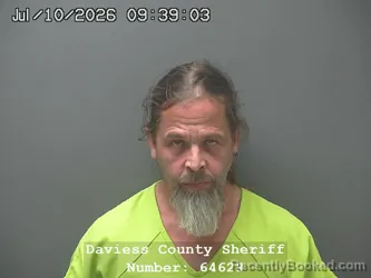 Mugshot of GEORGE MICHAEL LIMBACH booked in Daviess County, Indiana on July 9, 2026