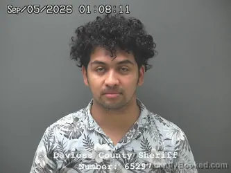 Mugshot of Wilman Quinonez Gutierrez booked in Daviess County, Indiana on September 4, 2026