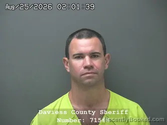 Mugshot of Jesse Joseph Berger booked in Daviess County, Indiana on August 24, 2026