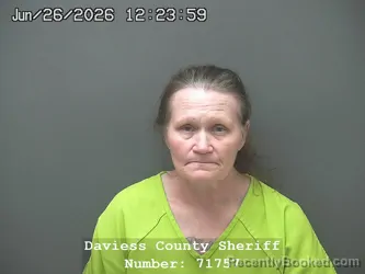 Mugshot of BRANDIE LYNN MINNICK booked in Daviess County, Indiana on June 25, 2026