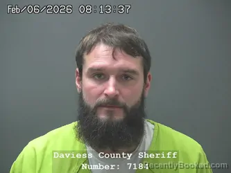 Mugshot of KALEB MICHAEL WILSON booked in Daviess County, Indiana on May 8, 2026