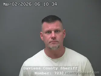 Mugshot of CODY LEE CLARK booked in Daviess County, Indiana on May 1, 2026
