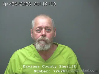 Mugshot of MICHAEL RYAN RAMSEY booked in Daviess County, Indiana on April 23, 2026