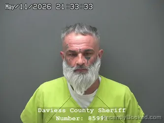 Mugshot of JERRY ALLEN DUNCAN booked in Daviess County, Indiana on May 11, 2026