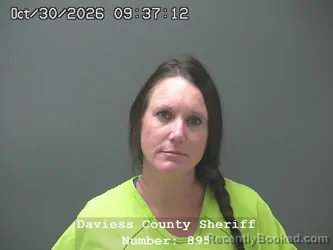 Mugshot of Chantel Rene Henson booked in Daviess County, Indiana on October 29, 2026