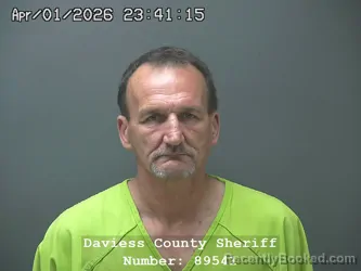 Mugshot of JODY R KELLER booked in Daviess County, Indiana on April 1, 2026