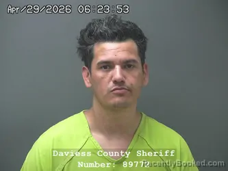 Mugshot of WALTER ANTONIO HERNANDEZ TORRES booked in Daviess County, Indiana on April 28, 2026