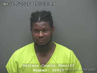 Mugshot of JEAN ROODJOHNSON booked in Daviess County, Indiana on April 19, 2026