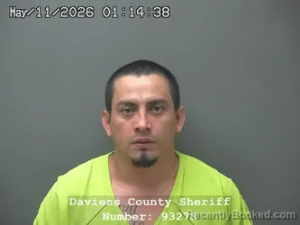 Mugshot of NORLIN MOISES VASQUEZ booked in Daviess County, Indiana on May 10, 2026