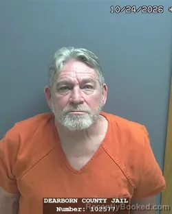 Mugshot of Daryl James Dick booked in Dearborn County, Indiana on October 24, 2026