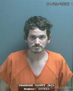 Mugshot of TYLOR LYN HUFF booked in Dearborn County, Indiana on April 23, 2026