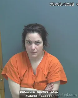 Mugshot of CHRISTINA ANN MITTERMEIER booked in Dearborn County, Indiana on May 8, 2026