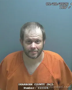Mugshot of RICHARD WILLIAM ENGEL booked in Dearborn County, Indiana on May 20, 2026