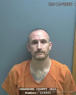 Mugshot of JOSEPH DAVID MOREHEAD booked in Dearborn County, Indiana on May 10, 2026