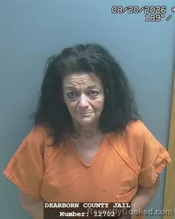 Mugshot of Holly Rana Noel booked in Dearborn County, Indiana on August 20, 2026