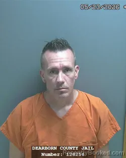 Mugshot of CHAD ANTHONY SNIDER booked in Dearborn County, Indiana on May 23, 2026