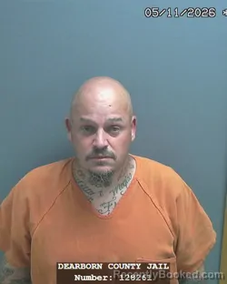 Mugshot of CHAD NATHAN PURTEE booked in Dearborn County, Indiana on May 11, 2026