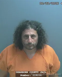 Mugshot of TRAVIS WINSTON ASCHERMAN booked in Dearborn County, Indiana on June 22, 2026