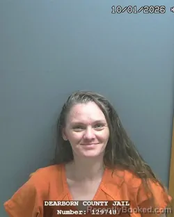Mugshot of Xericah Katherina Philips booked in Dearborn County, Indiana on October 1, 2026
