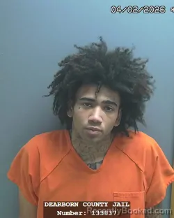 Mugshot of TASHAUN CHRISTOPHER CAMPBELL booked in Dearborn County, Indiana on April 2, 2026