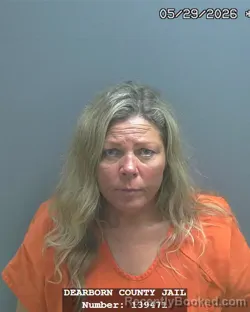 Mugshot of SUSAN LEAH TARA MORRIS booked in Dearborn County, Indiana on May 29, 2026