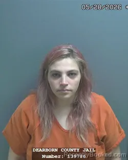 Mugshot of HAILEE NOELLE BAKER booked in Dearborn County, Indiana on May 28, 2026