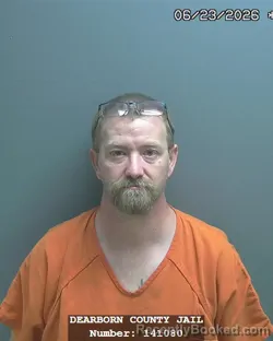 Mugshot of CHAD ELLIOT HAMMANN booked in Dearborn County, Indiana on June 23, 2026