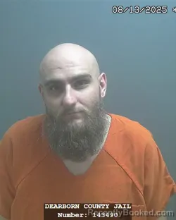 Mugshot of ADAM MICHAEL KAISER booked in Dearborn County, Indiana on June 23, 2026