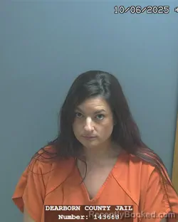 Mugshot of LUCII BRETTNEY DIEM booked in Dearborn County, Indiana on April 24, 2026