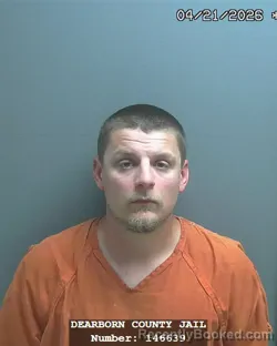 Mugshot of PAUL DENNIS JACKSON booked in Dearborn County, Indiana on April 21, 2026