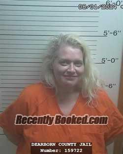 Booking photo from Dearborn County, Indiana