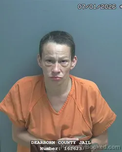 Mugshot of NATASHA JEAN KRUSE booked in Dearborn County, Indiana on June 30, 2026