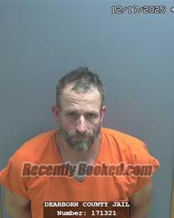 Booking photo from Dearborn County, Indiana