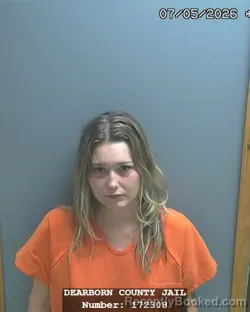 Mugshot of DESORAY NICOLE TINCHER booked in Dearborn County, Indiana on July 5, 2026