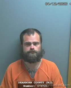 Mugshot of BRENT MICHAEL BEGLEY booked in Dearborn County, Indiana on April 12, 2026