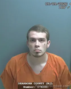Mugshot of CAMERON TYLER STONE booked in Dearborn County, Indiana on May 9, 2026
