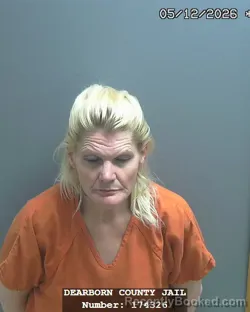 Mugshot of TONIA MUTTER booked in Dearborn County, Indiana on May 12, 2026