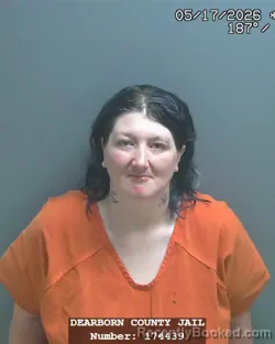 Mugshot of GRACE LYNN EARL booked in Dearborn County, Indiana on May 17, 2026