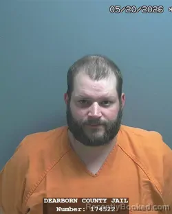 Mugshot of AUSTIN STIRN booked in Dearborn County, Indiana on May 20, 2026