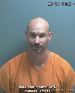 Mugshot of BRYAN MICHAEL MARCUM booked in Dearborn County, Indiana on May 21, 2026
