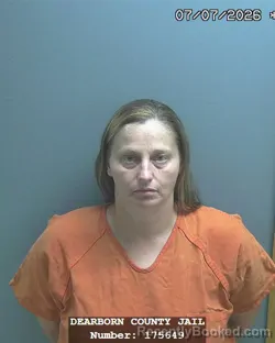 Mugshot of JESSICA LYNN BOLES booked in Dearborn County, Indiana on July 7, 2026