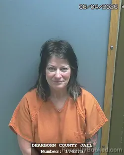 Mugshot of ANITA LYNN COFFEY booked in Dearborn County, Indiana on August 4, 2026